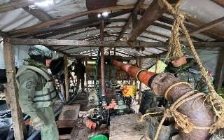Desmantelan campamento dedicado a la extracción ilegal de oro en Bolívar