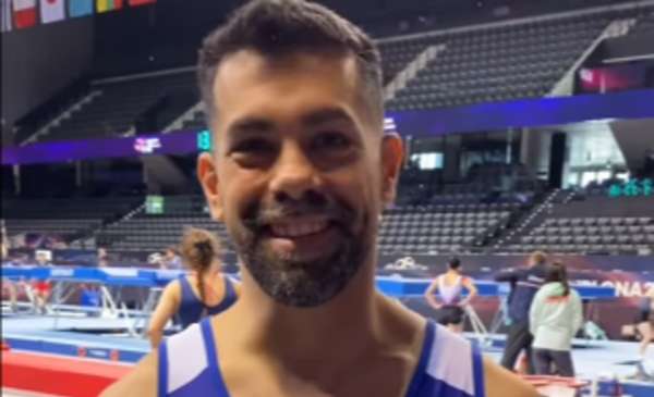 Matías Borjas representa a Chubut en el Mundial de Gimnasia de Trampolín en España