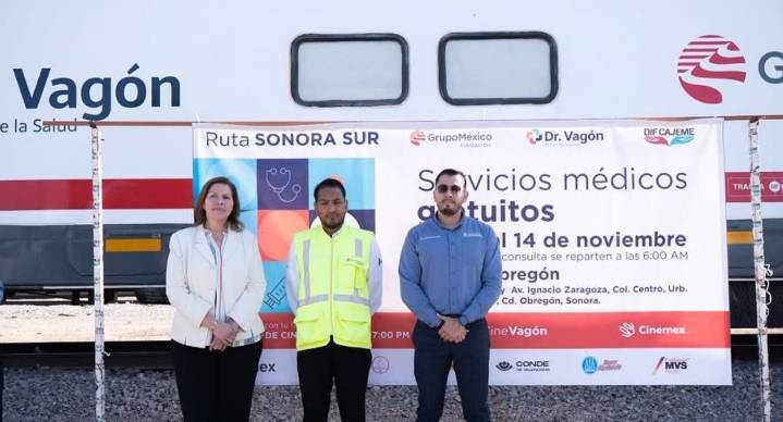 Llega el Dr. Vagón a Cajeme con atención médica gratuita del 10 al 14 de noviembre