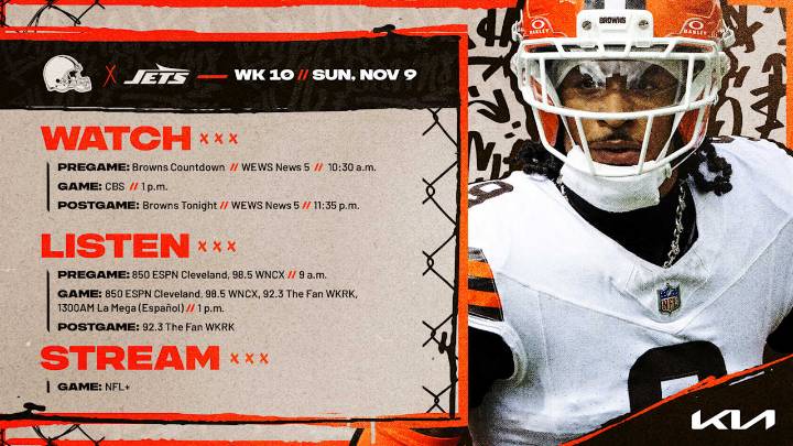 Browns vs. Jets: How to Watch, Listen & Live Stream