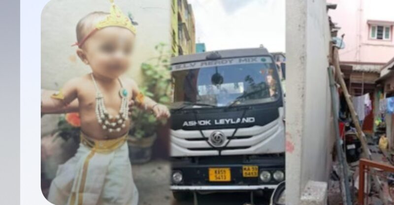 Two-year-old killed after cement lorry crashes into compound wall