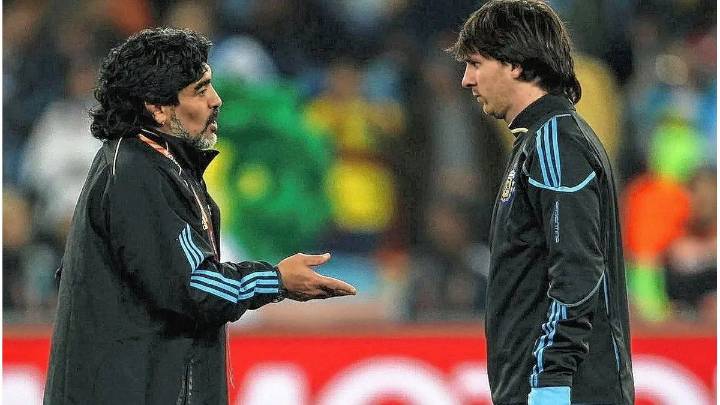 Messi recordó a Maradona en sus redes sociales