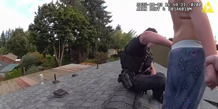 Sherwood police share rooftop rescue of 9