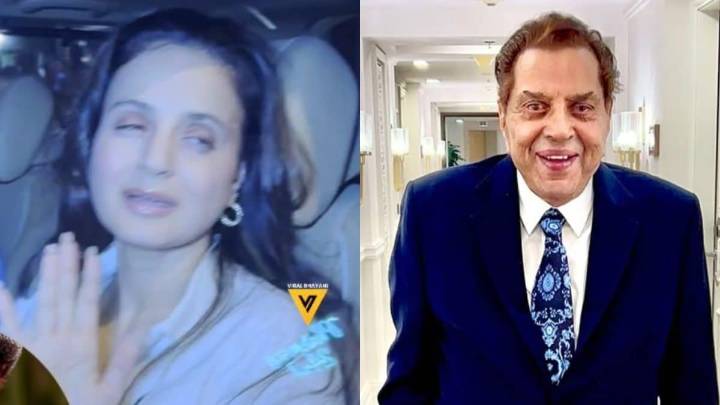 Ameesha Patel Visits Dharmendra Amid Health Concerns, Gadar Star Gets Papped