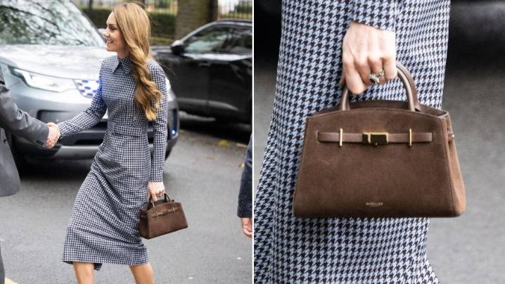 Kate Middleton Wore This Suede Bag Yesterday