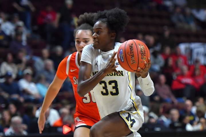 Holloway and Delfosse lead No. 6 Michigan over Detroit Mercy 102