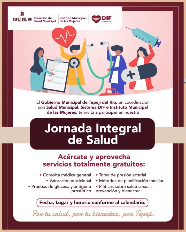 Gobierno Municipal de Tepeji del Río impulsa la salud preventiva a través de la Jornada Integral de Salud