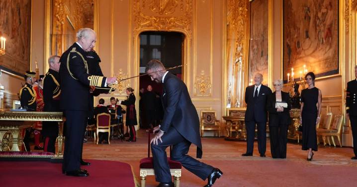 David Beckham honoured with knighthood at Windsor Castle