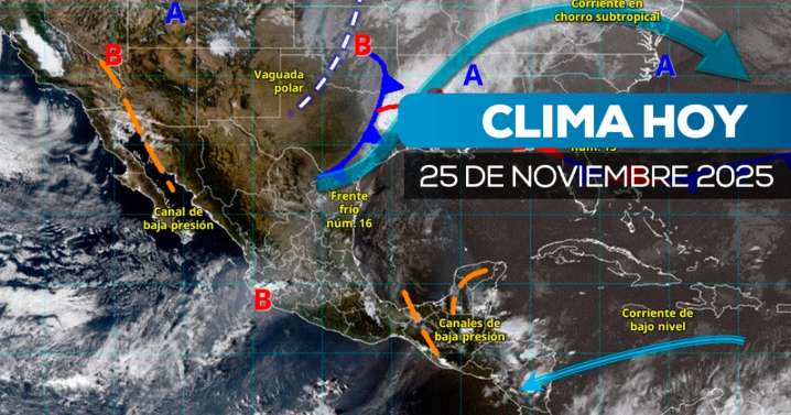 Frente Frío avanza por el norte de México: traerá lluvias intensas y heladas en 18 estados