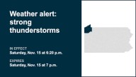Thunderstorms with marble-sized hail in Northwest Pa. Saturday – gusts to hit 40 mph