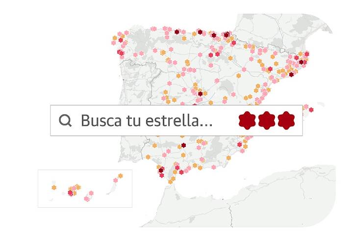El mapa de todas las estrellas Michelin 2026 en España