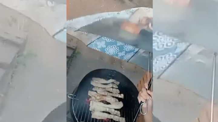 Extremadura se empapa... pero ni el diluvio impide en Almendralejo asar pancetas