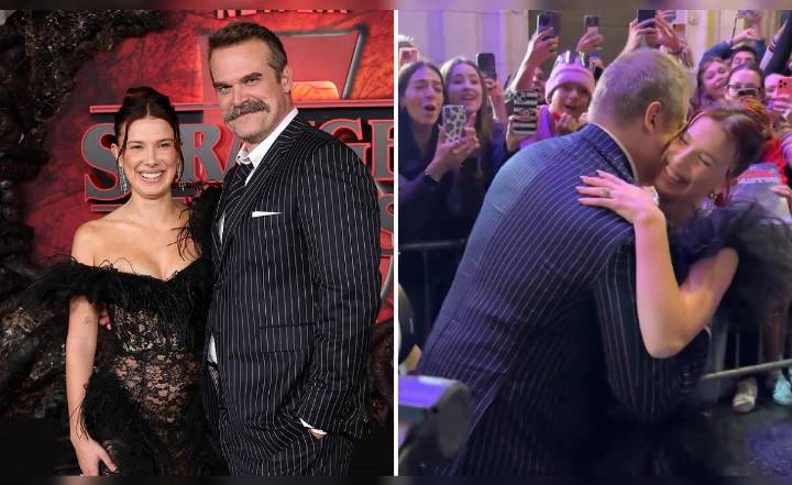 Millie Bobby Brown y David Harbour reaparecen juntos en premiere de Stranger Things tras versiones de tensión entre ellos