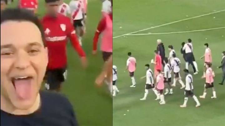 El video de la agresión de Maxi Salas a un hincha de Boca tras la derrota de River