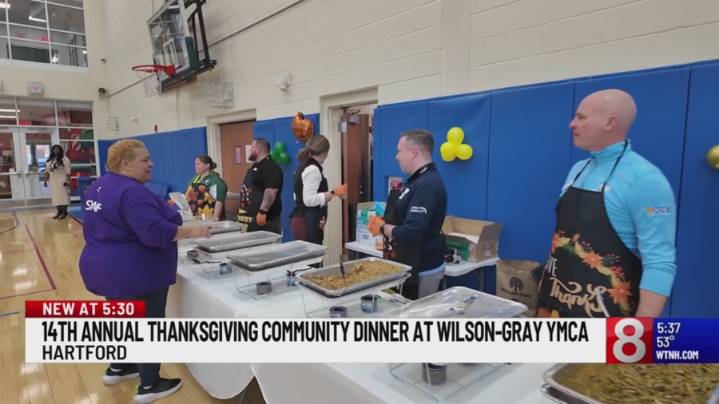 Hartford YMCA gives out free Thanksgiving meals to 400 people in need