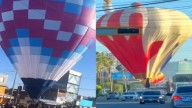 Caen Globos Aerostáticos Durante el Festival del Globo en León, Guanajuato
