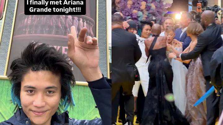 ¿Quién es Pyjama Man, el hombre que acosó a Ariana Grande en premier de Wicked 2?