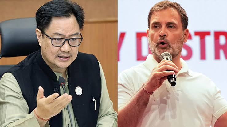 BJP Slams Rahul Gandhi’s ‘H Files’ Claims; Kiren Rijiju Calls Allegations Fake and Politically Motivated