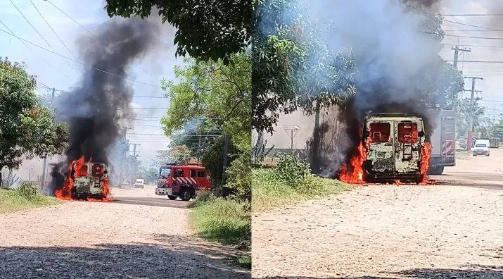Orán: Una trafic abandonada se incendió en plena calle y causó alarma en el barrio