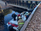 3 rescued after boat overturns in Chesapeake