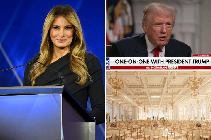 Melania warming up to big beautiful ballroom, Trump reveals 