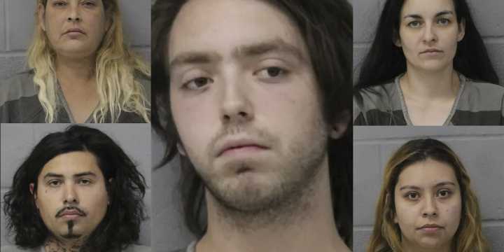 Half-naked woman 'missing flesh' and handcuffed in backyard was tortured for weeks, beaten with bat, shot with BB gun: Cops