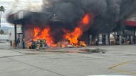 Semitruck catches fire at Thousand Palms gas station Friday afternoon