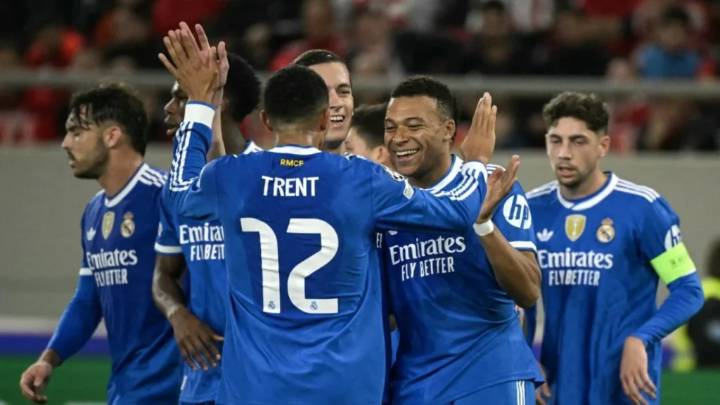 Mbappé rescata al Real Madrid ante Olympiacos en la Champions