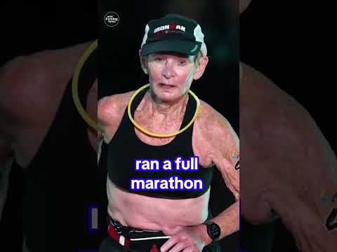 80-year-old becomes oldest woman to finish Ironman #shorts