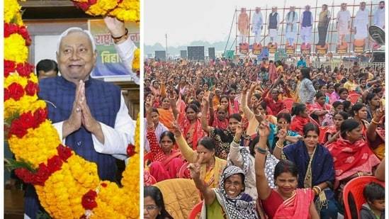 Nitish Kumar Takes Oath as Bihar Chief Minister for Record 10th Time; PM Modi, Top NDA Leaders Attend Mega Ceremony