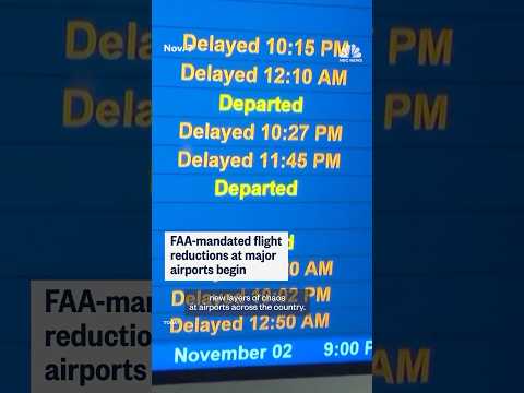 FAA-mandated flight reductions at major airports begin