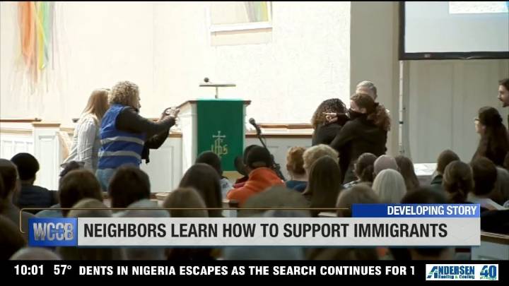 Volunteers training to support immigrants during Operation Charlotte's Web