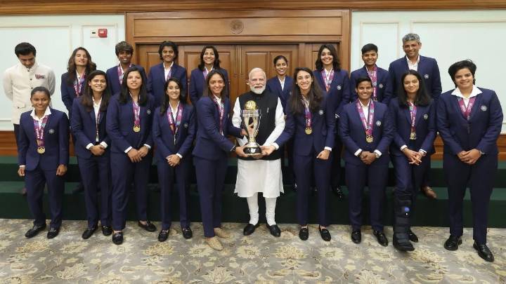 PM Modi congratulates women’s cricket team for World Cup win, urges them to promote Fit India