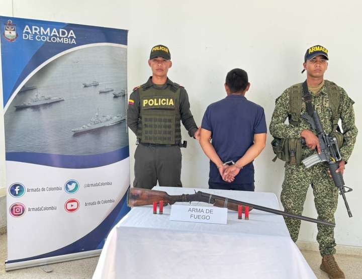 Capturado por porte ilegal de armas de fuego en Inírida