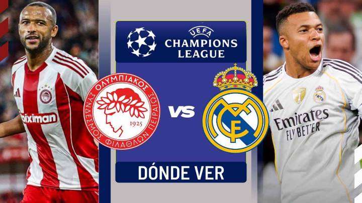 Real Madrid vs Olympiacos EN VIVO: dónde ver hoy CHAMPIONS LEAGUE en TV y ONLINE