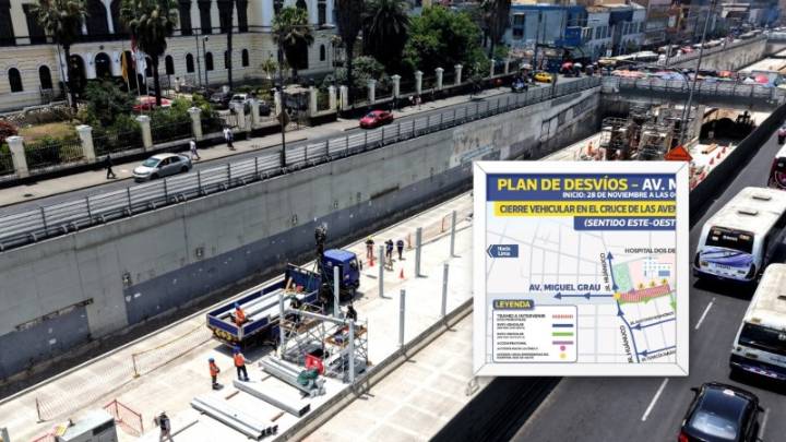 Plan de desvíos por la vía Expresa Grau inicia mañana viernes 28 de noviembre