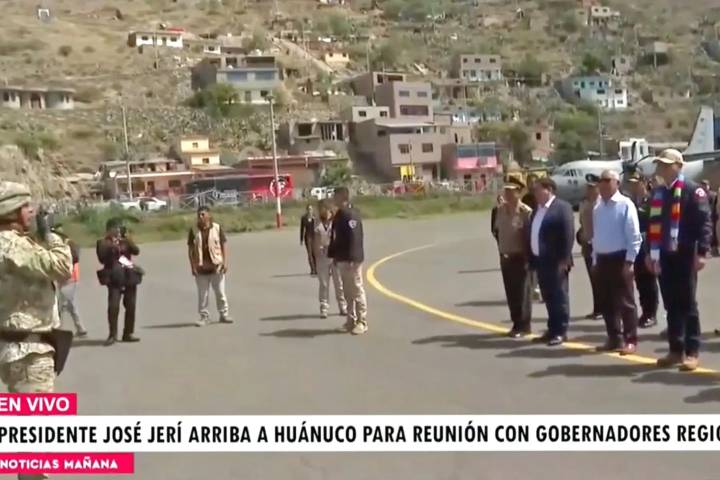 Presidente José Jerí arriba a Huánuco para liderar IX Consejo de Estado Regional