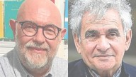 Bernardo Atxaga y Antón Castro, en el Diálogo entre escritores en Huesca