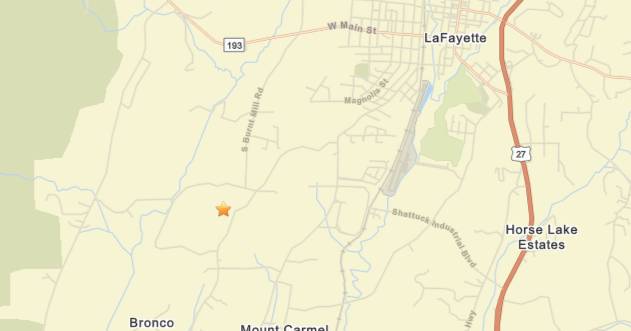 Small earthquake reported near LaFayette Sunday