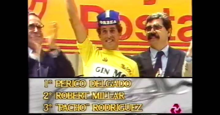 Cuando Pedro Delgado paseó triunfal por Salamanca tras ‘birlarle’ la Vuelta a Robert Millar en Destilerías DYC