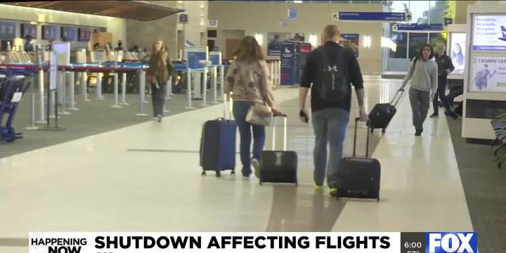 Government shutdown affecting flights at GSP