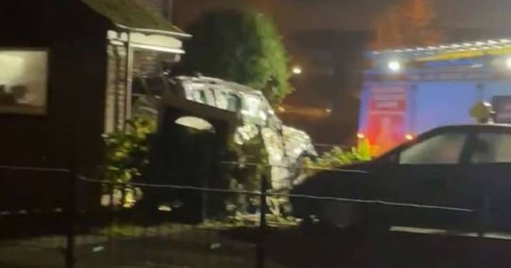 Stolen 4x4 crashes into home opposite JLR factory as police hunt driver