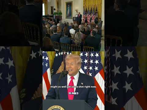 Trump shows off future White House ballroom entrance