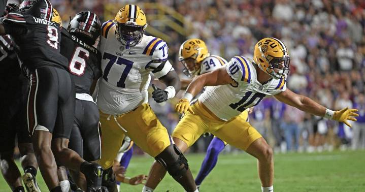 LSU football starting right tackle situation, Frank Wilson