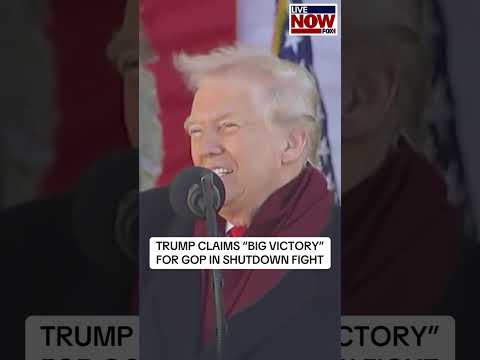 President Trump congratulates Republicans on their “big victory” in the government shutdown fight.