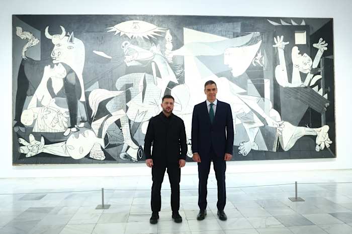 Zelenskyy visits Picasso's 'Guernica' painting after drawing parallel to Ukraine's bombing