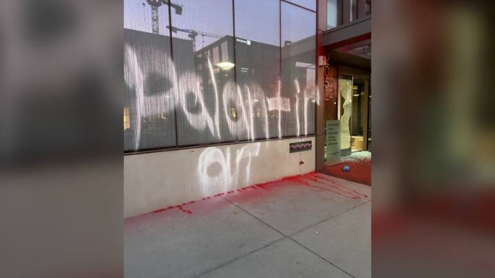 'Palantir out' vandalism in Cherry Creek sparks investigation