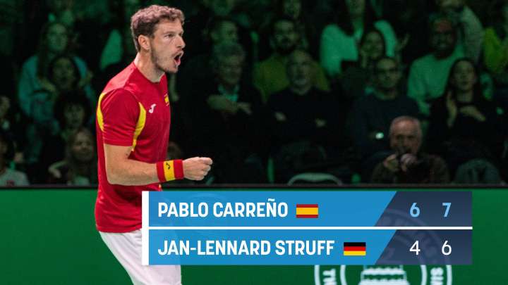 Carreño se hace gigante: vence a Struff y deja a España a un punto de la final de la Davis