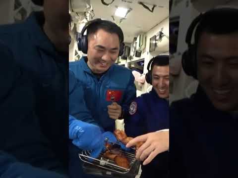 Stranded Chinese Astronauts Throw First Ever BBQ in Space #shorts