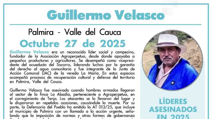 Van 3 líderes asesinados en el año que luchaban por su territorio y el agua en una misma zona rural en el Valle: ¿qué hay detrás?